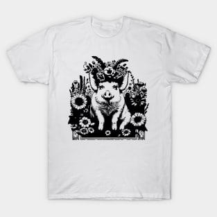 Pig in flowers T-Shirt